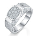 Factory Direct Jewelry Hiphop 925 Sterling Silver Diamond Ring Manufacturer Reasonable Price VVS Moissanite Ring Men Rings