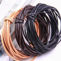 Custom Genuine Cow Leather Flat Strand Thong Cord DIY Bracelet Retro Style Rope String Accessories for Jewelry Making
