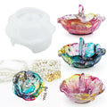 Early Riser DIY Epoxi Resin Jewellery Ring Rose Shape Storage Box Tray Silicone Mold Home Decor Mouldings for Resin Crafts