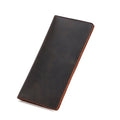 New Design Vintage Genuine Leather Button Closure Eco-Friendly Mens Long RFID Wallet
