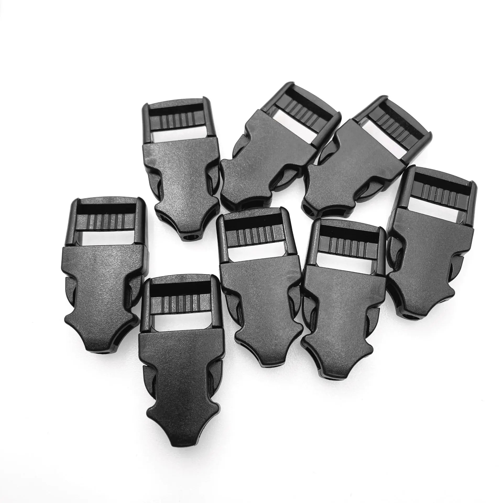 Black Plastic Adjustable Buckle Quick Release Strap Clip for 15mm Webbing & Cord Bag Accessories-Waterproof Durable Eco-Friendly