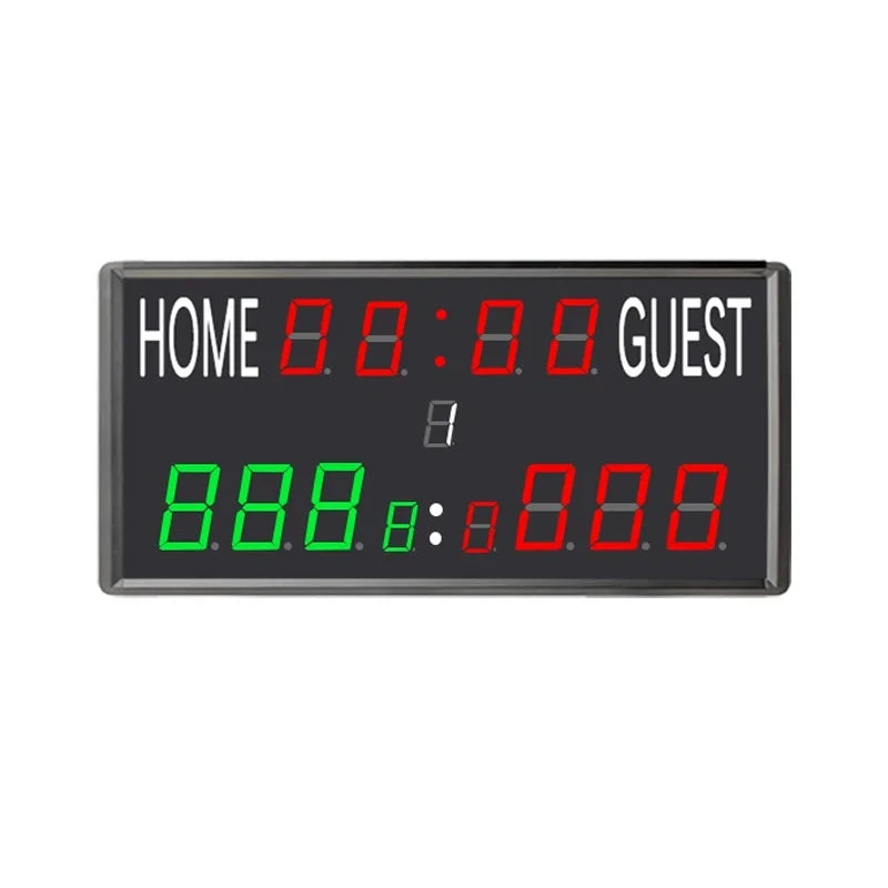 Portable Tabletop Digital Scoreboard Buzzer Countdown Timer LED Fitness Scoring-Remote Battery Powered Basketball Score Games