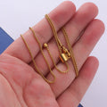 Adjustable Simple Gold Plated Titanium Steel Mirror Necklace Trendy Link Chain Jewelry Accessory for Women DIY Jewelry
