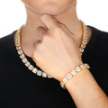 Hip Hop Jewelry Iced Out Glacier Big Diamond Tennis Chain Bracelet CZ Zircon Bracelets Plated in White/Yellow Gold for Men Women