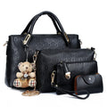 Ladies Casual Leather Handbag with Pearl Decoration Fashion Composite Bags