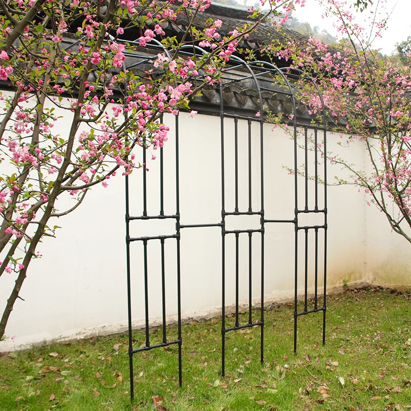 DIY Titan Half Arch Steel Garden Arbor PVC Coated Waterproof Climbing Plants White/Black Eco-Friendly Rot Proof Bridal Party