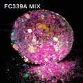 Wholesale Super Shiny Polyester Chunky Acrylic Nail Decoration Glitter Mix Sequins Sparkle Iridescent Nail Chunky Glitters