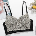 Wholesale 2023 Fashion Sexy Adjustable Bustier Plus Size Crystal Corset Rhinestone Bra Tops Camisole With Pad