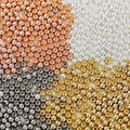 18K Gold Beads Jewelry Making Real Gold Spacer Beads DIY Handmade Beaded Jewelry Materials
