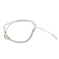 Wholesale Price Irregular Cross Design Fine Jewelry Women/Ladies Adjustable Size Rhodium Plated 925 Sterling Silver Bracelets