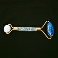 Huiying Beauty Handle Lapis Lazuli Face Jade Flower Handle White Jade Roller