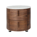 Classic Solid Walnut Wood Round Side Table for Living Room & Bedroom High Use Home Furniture for Hotel Furniture