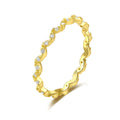 CZCITY Factory Wave Stackable Ring Silver Jewelry 925 Sterling Fashion Minimalist Jewelry for Women Gold Rings