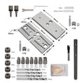 3 in 1 Woodworking Drill Locator Dowelling Jig for Furniture Fast Connecting 2 in 1 Adjustable Drilling Guide Punching Locator