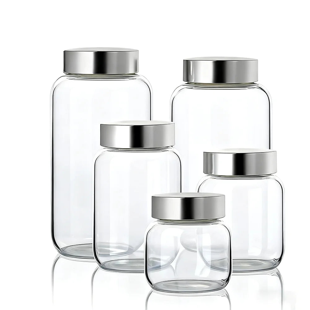 Borosilicate Glass Bpa-Free Eco-Friendly Leak-Proof Food Freshness Storage Jar 150-800ml Sealed Airtight Durable