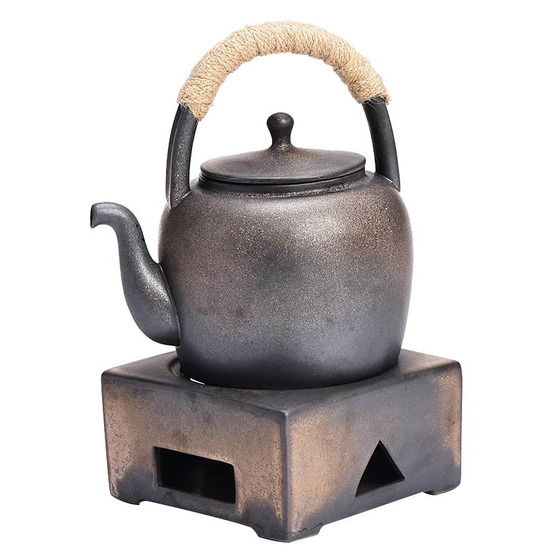 Pottery Tea Stove Japanese Style Handmade Vintage Clay Tea Pot with Warmer Ceramic Kung Fu Tea Pots & Kettles