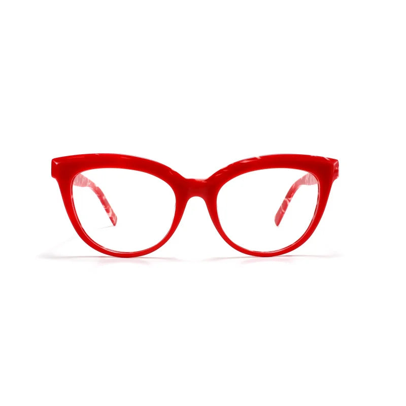 NEW Fashion Unique Unisex Cat-eye Floral Pattern Acetate Optical Frames Handmade Eyewear in 4 Colors