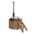 Thermolly Treated Canadian Red Cedar Barrel Hot Tub Soaking Function Outdoor Traditional Spa for 3-4 Persons Wood