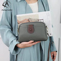 Large Size Women Shoulder Bag Crossbody Bags Genuine Cow Leather Sling Phone Pocket Purse Ladies Small Satchel