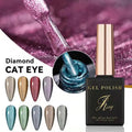 JTING Hot Selling Nail Trend Diamond Crystal Glitter Cat Eye Nail Gel Non Wipe Nail Polish ODM Custom Private Label and Bottle