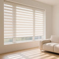 Smart Motorized Cordless Zebra Roller Blinds Blackout Shades for Living Room