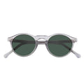 Tac Round Clear Frame Dark Lenses Women Polarized Acetate Sunglasses