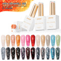 JTING New Arrival 12Colors Mica Seashell Gel Polish Set Cruelty Free High Pigment Glitter Flake Gel Nail Polish OEM ODM