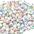 Colorful Round Acrylic Emojis Smile Charm Beads for DIY Jewelry Bracelet Making Children Toy