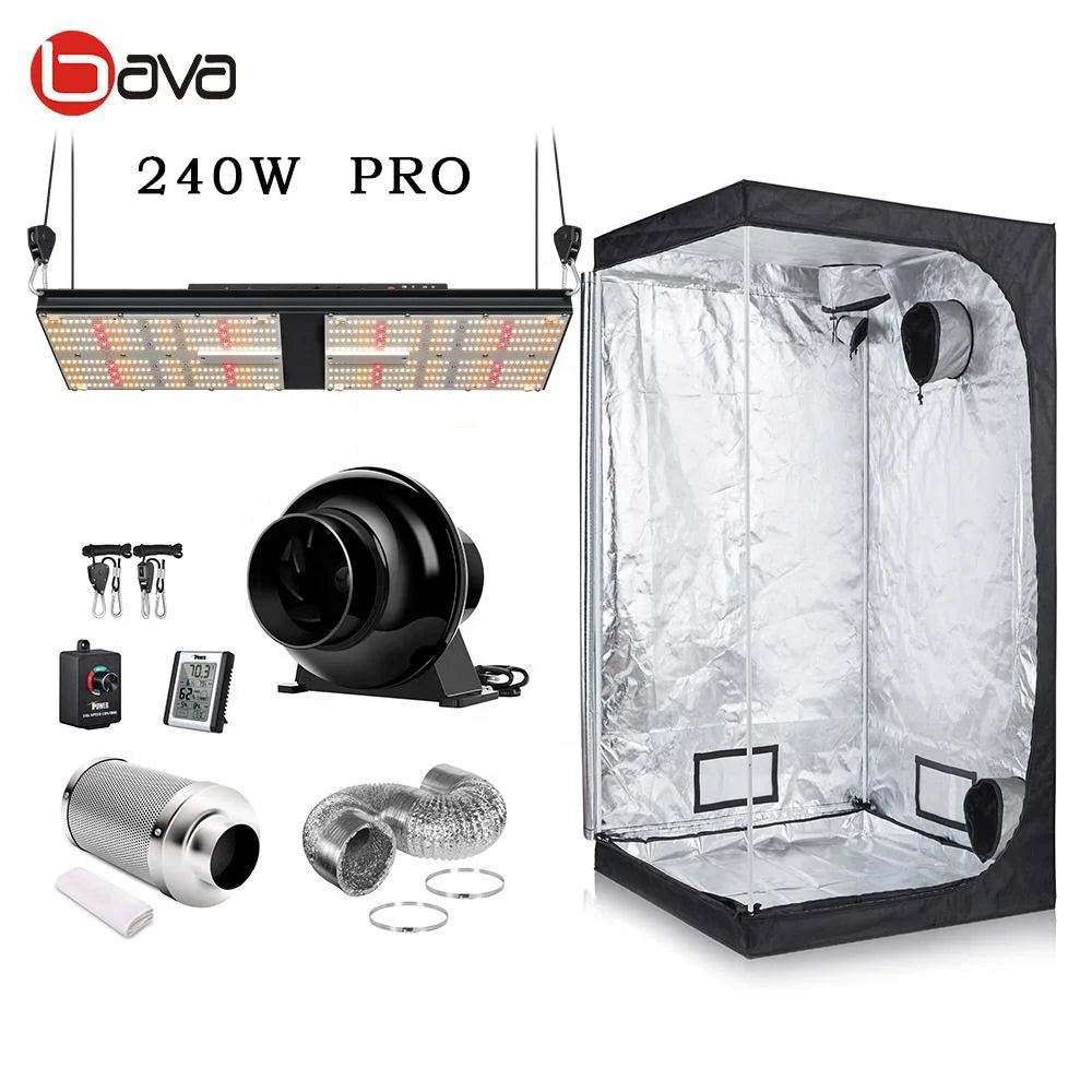 Grow Tenting Kit Complete Kit 240w Lm301h Uv Ir Full Spectrum Sunlike Cob Vertical Commercial Led Grow Light with Great Dissipat