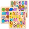 New Design Kids Learning Toys Wooden  Number Shape Puzzles Educational Jigsaw  Board  for Children Boys Girls