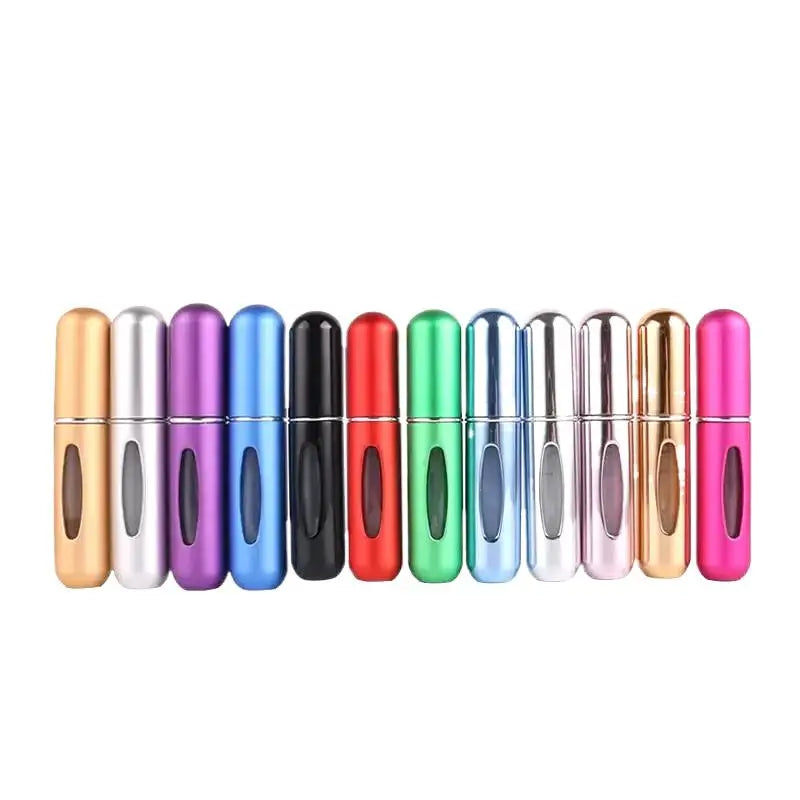 Wholesale Custom Small Refill Perfume Pocket Bottle Spray Atomizer Premium Reusable 5ml Aluminum Perfume Bottle Filling