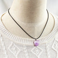 New Fashion Vintage Healing Black Cord Women Jewelry Irregular Amethyst Druzy Charm Choker Necklace
