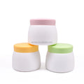 15g 30g 50g Popular Selling Cute White Empty Baby Cream Eye Cream Double Wall  PP Plastic Cream Jar with pink Yellow Green Lid