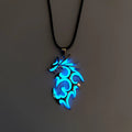 Trendy Male Domineering Luminous Flame Dragon Necklace Glow in the Dark Jewelry Dragon Pendant Necklaces