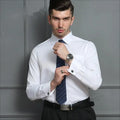 2023 Men's French Cufflink Shirt Men's Long Sleeve Shirt Sleeve Nails
