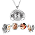 Personality Openable Pendant Multilayer Wing Photo Box Photo Ball Locket Necklace Keychain Lockets for Photos Pendant Necklace