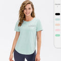 Women Basic Layer Compression Shirt Fitness Custom Logo Solid Color Summer Causal Women's T-shirts