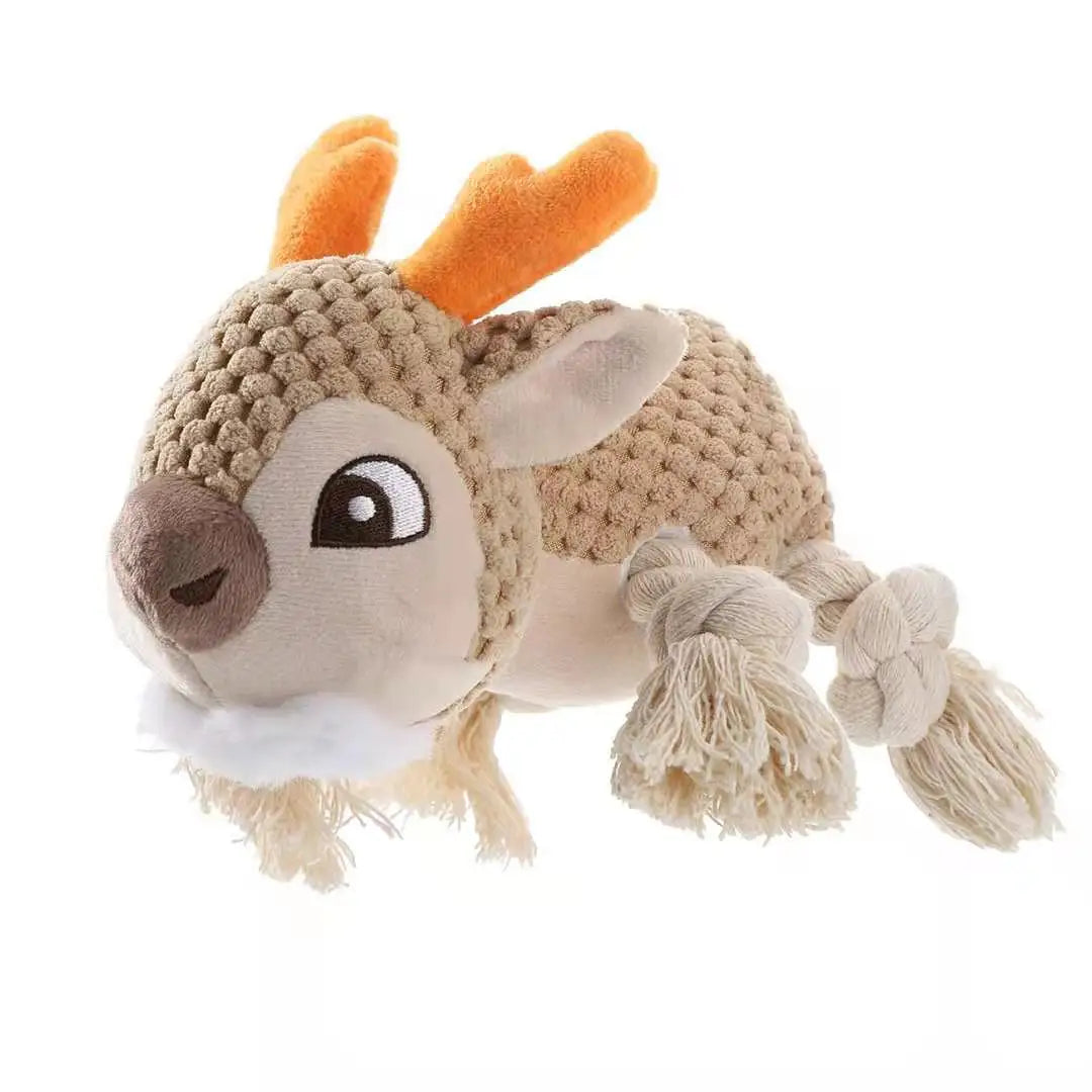 Hot Selling Pet Toy Dog Plush Toy Cute Bite Resistant Squeak Toys Cute Moose