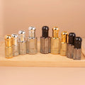 Empty Octagonal Arabian Attar Oud Perfume Glass Bottles Essential Oil 3ml 6ml Roll on Bottles With Glass Stick