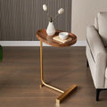 Modern Luxury Durable Living Room Furniture Coffee Table Metal Legs Portable Oval Mini Balcony Sofa Side Tea Table Home Decor