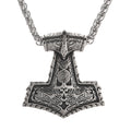Viking Jewelry Stainless Steel Norse God Thor Hammer Pendant Viking Necklace