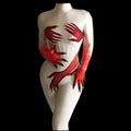 Sexy Transparent Birthday Dance Costume Evening Club Bodysuit Women Sexy Rhinestones Jumpsuit With Gloves