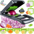 14-in-1 Manual Kitchen Tool Metal Mandoline Slicer Onion Cutter Peeler Veggie Chopper Fruit & Vegetable Slicer