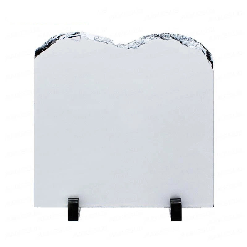 20*20cm Customizable Photo Frame for Slate Rock Photos Sublimation Home Decoration Blanks with Rock Stone Slate Motif