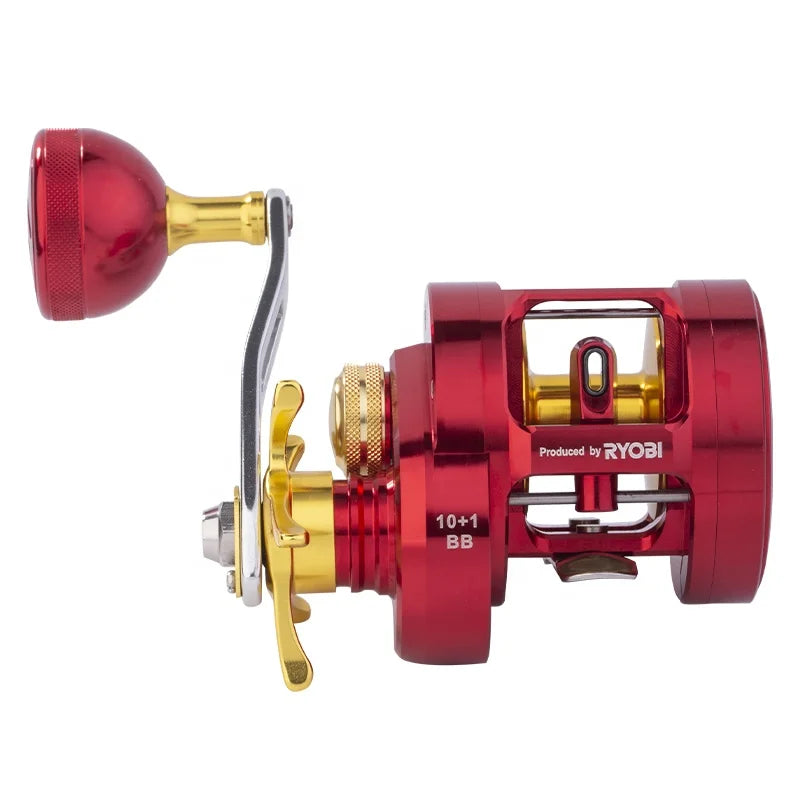 Ryobi Boat Fishing Overhead Jig Reel Metal Deep Sea Jigging Saltwater Fishing Reels Light Jigging Reel MegaBDM