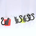 Cartoon Funny Printing Tea Cup pink 3d Animal Cute Black Cat Chape Glass Coffee Mug with Handle for Kids