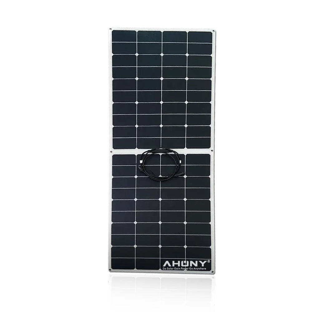 145W Shade Tolerant Half Cut Semi Flexible Solar Module Higher Power Solar Panel for Sailboat & Smaller Current for Navigation