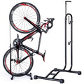 Bicycle Floor Parking Rack Stand Mountain Road Bike Indoor Garage Storage Bike Repair Stand Maintenance Holder Rack Steel Black