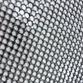 Low MOQ Multifaceted Glass Cut Nonwoven Embroidered Tulle Fabric with Rhinestone for Wedding Dresses Bags & Toys