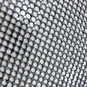 Low MOQ Multifaceted Glass Cut Nonwoven Embroidered Tulle Fabric with Rhinestone for Wedding Dresses Bags & Toys